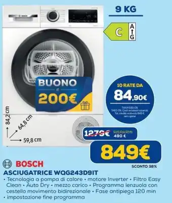 Bosch Asciugatrice WQG243D9IT
