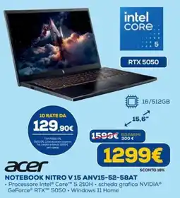 DIMOStore Acer Notebook Nitro V 15 offerta