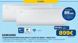 DIMOStore Samsung Condizionatore Dualsplit Luzon S2 9000 + 9000 BTU offerta