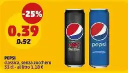 PENNY Pepsi classica, senza zucchero offerta
