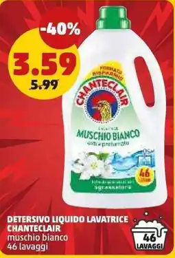PENNY Detersivo liquido lavatrice Chanteclair muschio bianco offerta