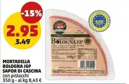 PENNY Mortadella Bologna IGP Sapor di Cascina con pistacchi offerta