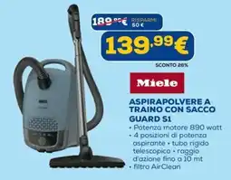 DIMOStore Aspirapolvere a traino con sacco Miele Guard S1 offerta