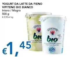 Migross Supermercati e Market Yogurt da latte da fieno Vipiteno bio bianco offerta