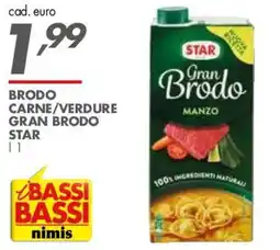 Italmark Brodo carne/verdure gran brodo star offerta