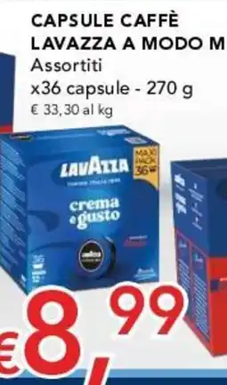 Migross Superstore Capsule caffè Lavazza a modo mio assortiti offerta