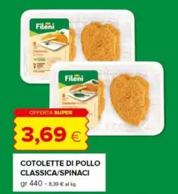 Oasi Cotolette di pollo Fileni offerta