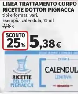 Ipercoop Ricette del Dottor Pignacca Crema Calendula Lenitiva offerta