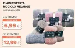 Oasi Plaid/Coperta Ricciolo Melange Studio Casa offerta