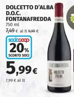 Ipercoop Dolcetto d'Alba D.O.C. Fontanafredda offerta