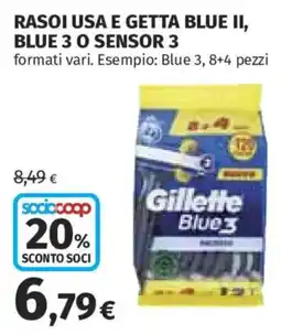Ipercoop Gillette Blue 3 offerta