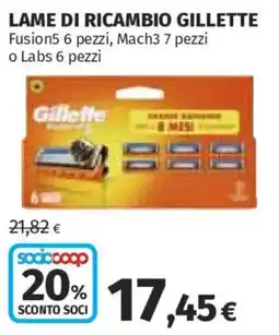 Ipercoop Lame di ricambio Gillette offerta