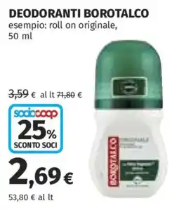 Ipercoop Deodoranti Borotalco offerta