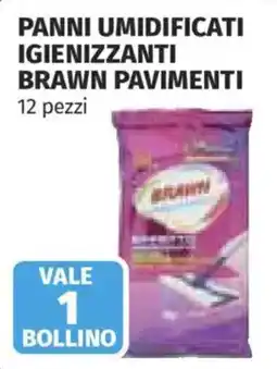 Ipercoop Panni umidificati igienizzanti Brawn pavimenti offerta