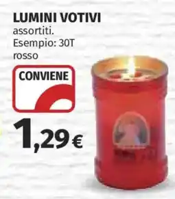 Ipercoop Lumini votivi assortiti offerta