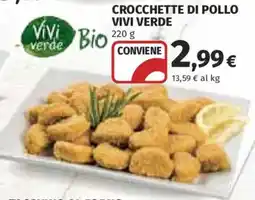 Ipercoop Crocchette di pollo Vivi Verde offerta