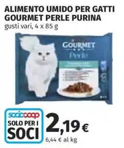 Ipercoop Alimento umido per gatti Gourmet perle Purina offerta