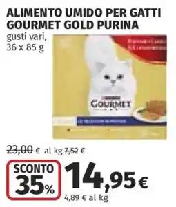 Ipercoop Alimento umido per gatti Gourmet Gold Purina offerta