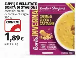 Ipercoop Bontà di Stagione crema di zucca e castagne offerta