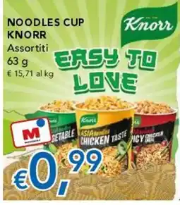 Migross Supermercati e Market Noodles Cup Knorr offerta