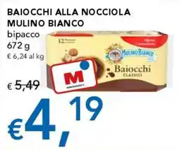 Migross Superstore Baiocchi alla nocciola Mulino Bianco offerta