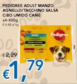 Migross Superstore Pedigree adult manzo agnello/tacchino salsa offerta
