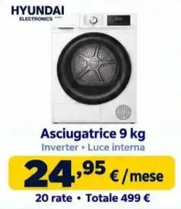 Sinergy Hyundai asciugatrice offerta