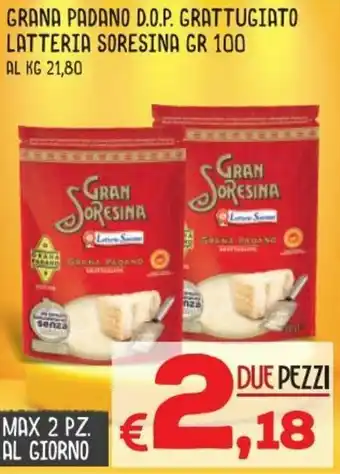 Latteria Soresina Grana Padano D.O.P. Grattugiato 100gr