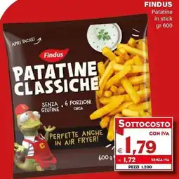 Boningros Cash and Carry Findus Patatine in stick offerta