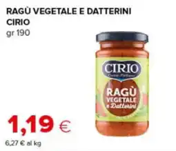Oasi Ragù vegetale e datterini Cirio offerta