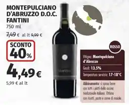 Ipercoop Montepulciano d'Abruzzo D.O.C. Fantini offerta