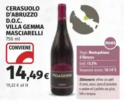 Ipercoop Cerasuolo d'Abruzzo D.O.C. Villa Gemma Masciarelli offerta