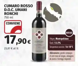 Ipercoop Cumaro Rosso D.O.C. Umani Ronchi offerta