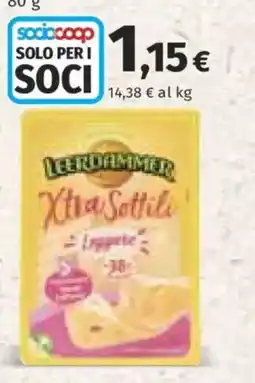 Ipercoop Leerdammer Xtra Sottili Peperoncino offerta