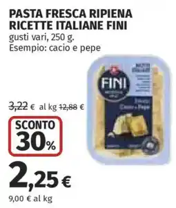 Ipercoop Pasta fresca ripiena ricette italiane Fini offerta