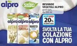 Ipercoop Beverage vegetali Alpro offerta