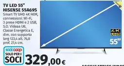 Ipercoop Hisense 55" TV LED offerta