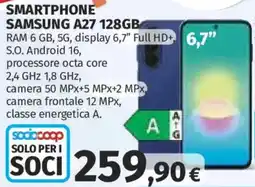 Ipercoop Smartphone Samsung A27 128GB offerta