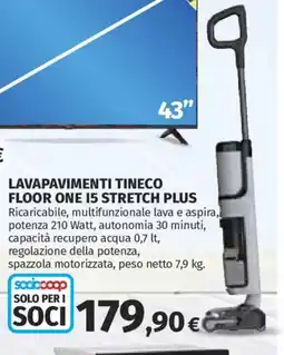 Ipercoop Lavapavimenti Tineco Floor One I5 Stretch Plus offerta