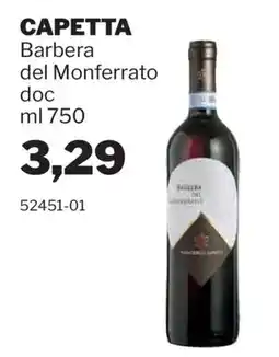GrosMarket Capetta Barbera del Monferrato doc offerta