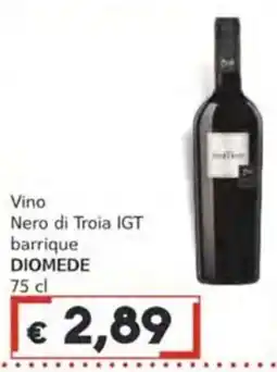 Italy Cash Vino Nero di Troia IGT barrique Diomede offerta