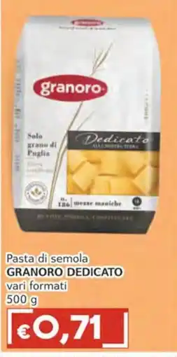 Italy Cash Pasta di semola GRANORO DEDICATO offerta