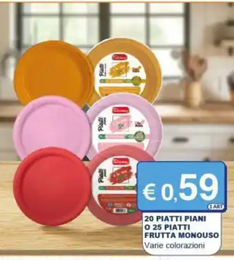 Piatti Piani Frutta Monouso