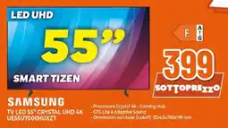 Ipercoop Samsung TV LED 55" Crystal UHD 4K offerta