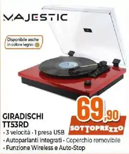 Ipercoop Giradischi TT53RD offerta