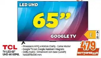 TCL TV LED 65" UHD 4K 65P6L
