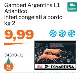 GrosMarket Gamberi Argentina L1 Atlantico interi congelati a bordo offerta