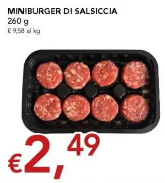 Miniburger di salsiccia