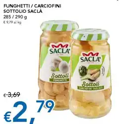 Migross Supermercati e Market Sottoli Funghetti / Carciofini Tagliati Sacla offerta