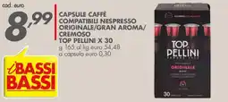 Italmark Capsule caffè compatibili Nespresso Top Pellini offerta